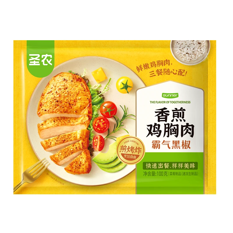 圣农黑椒香煎鸡胸肉(100g)鸡胸肉同城