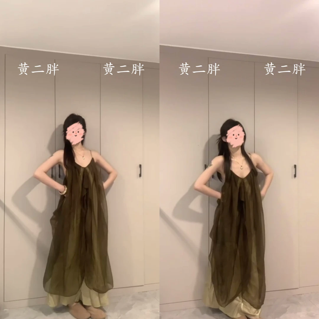 气质清冷感吊带连衣裙女不规则设计感度假大裙摆长裙2025夏季新款