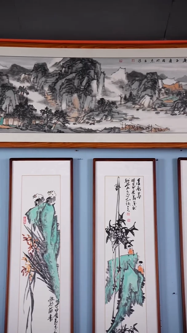 【闪购商品】国画郑立传《清夏图/水墨》含框83*83
