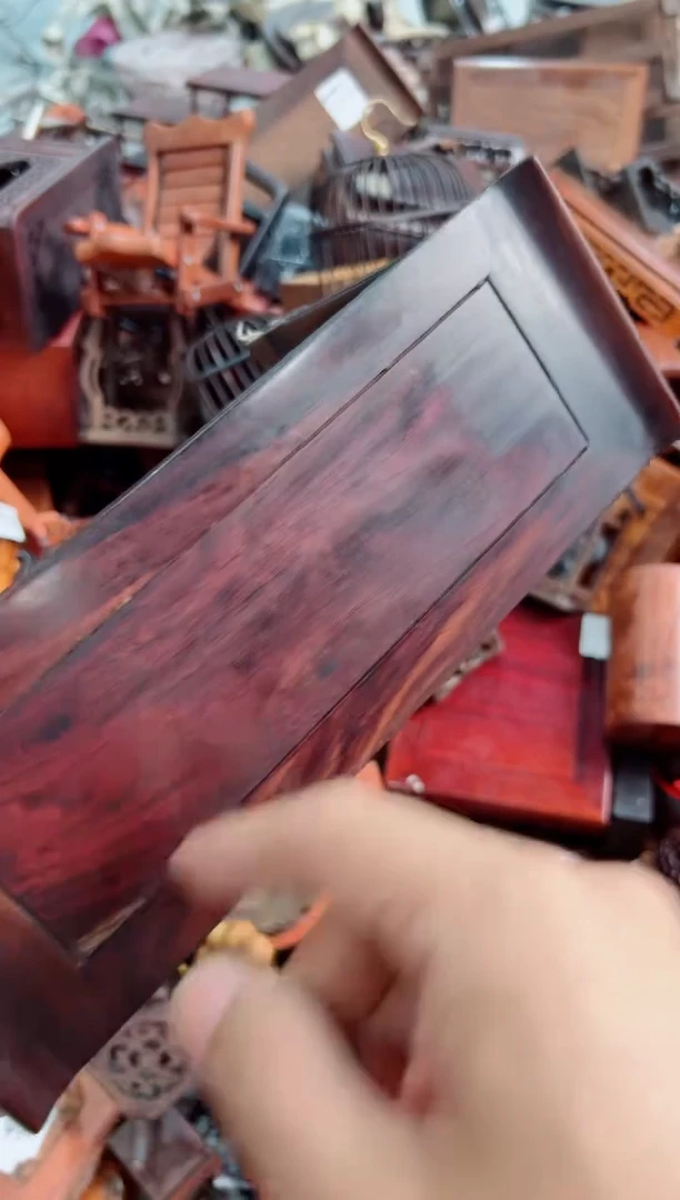 木121红酸枝琴桌底座花架摆件处理