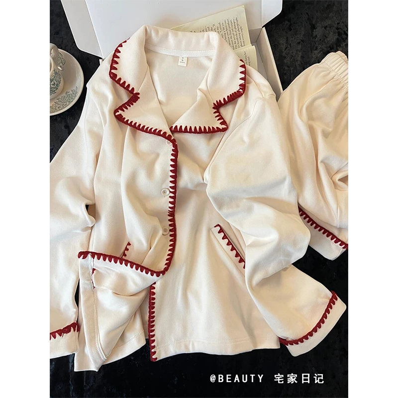 保暖德绒睡衣女秋冬季可出门加绒加厚家居服大码套装2025新款韩版