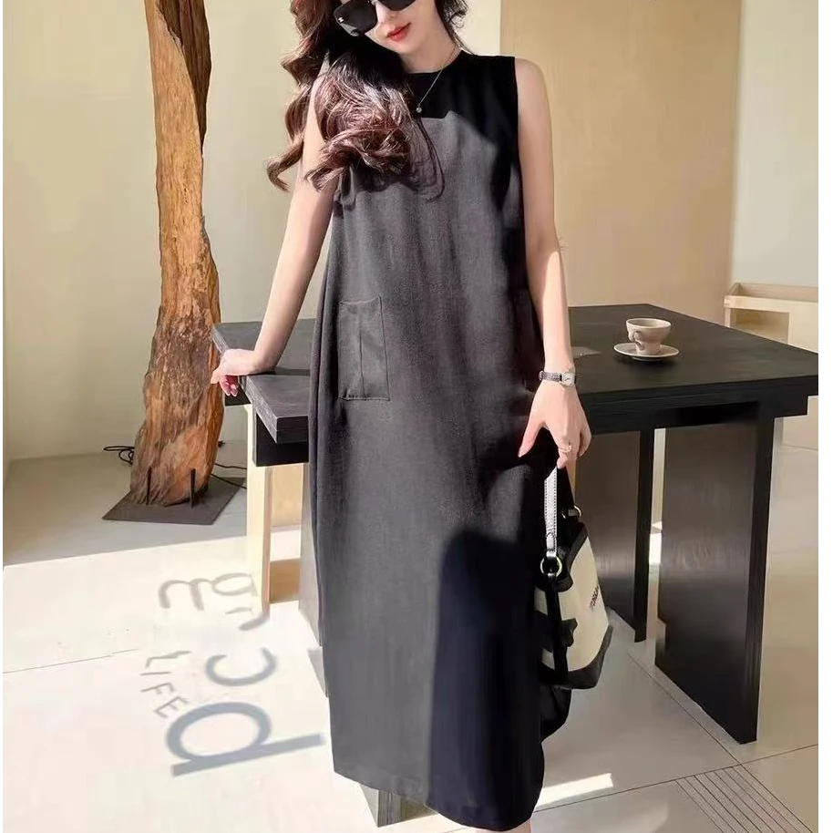 【私服】欧货百搭无袖背心长裙