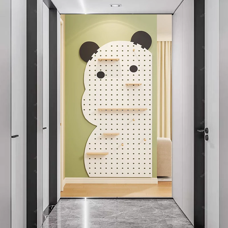 入户门创意洞洞板实木可定制装饰玄关柜缝纫机线架置物收纳壁挂架