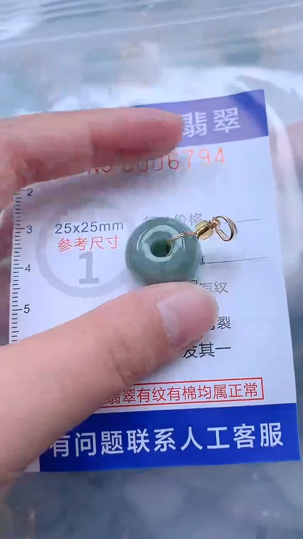 翡翠未镶嵌吊坠(不含链)1