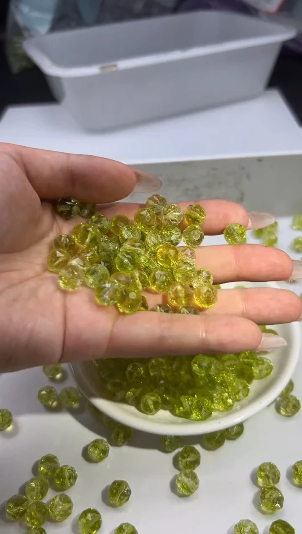 未镶嵌颈饰水晶w1802橄榄阿赛切面10mm*20颗