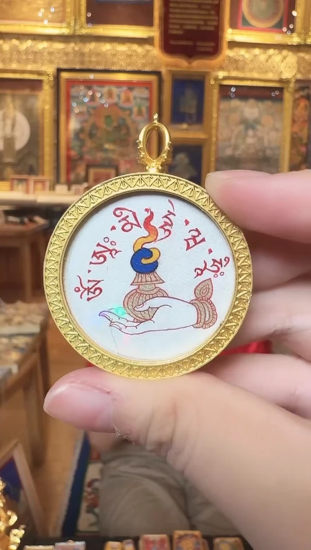 吊坠菩老师 热贡纯手绘唐卡