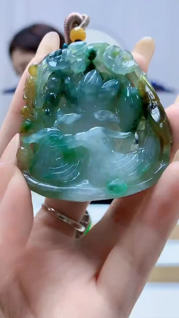 未镶嵌定制翡翠4829DD-毛货挂件104