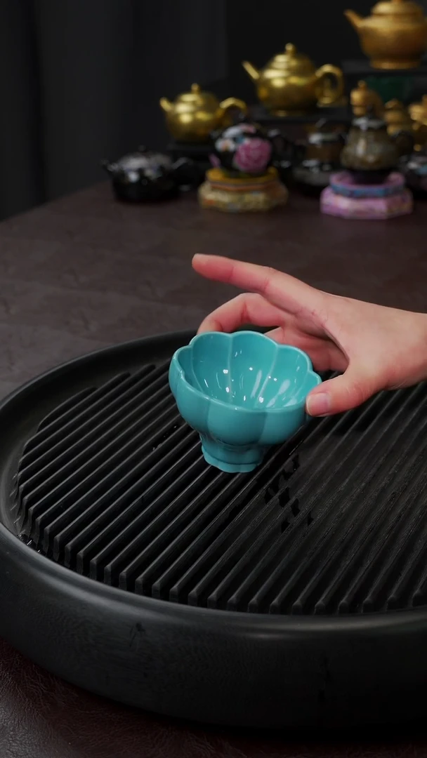 【闪购商品】杯【宜景窑松石蓝系列】大曼陀罗