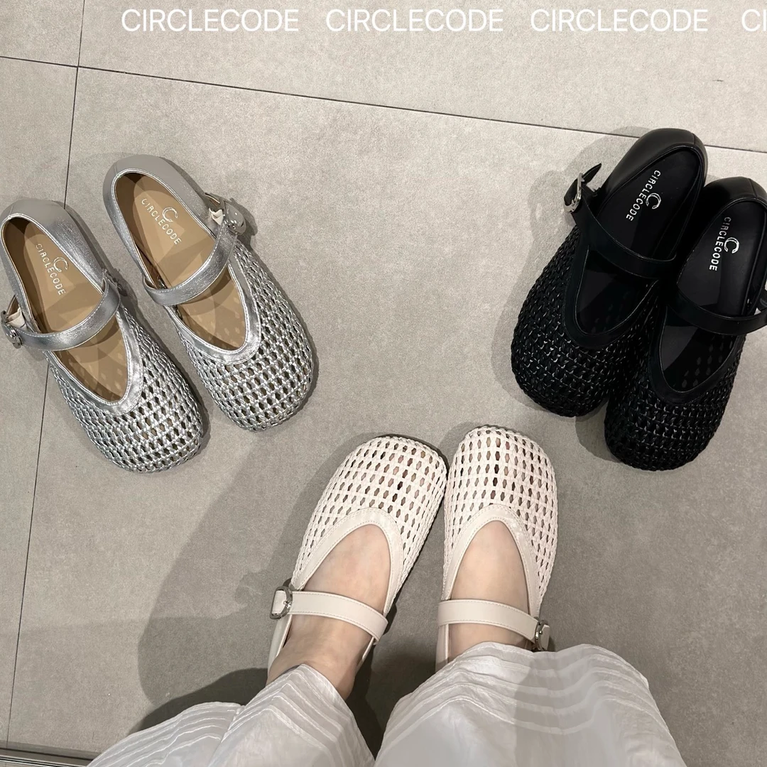 有意思思女鞋“镂空玛丽珍”欧货透气休闲小众ins百搭时尚厚底潮鞋