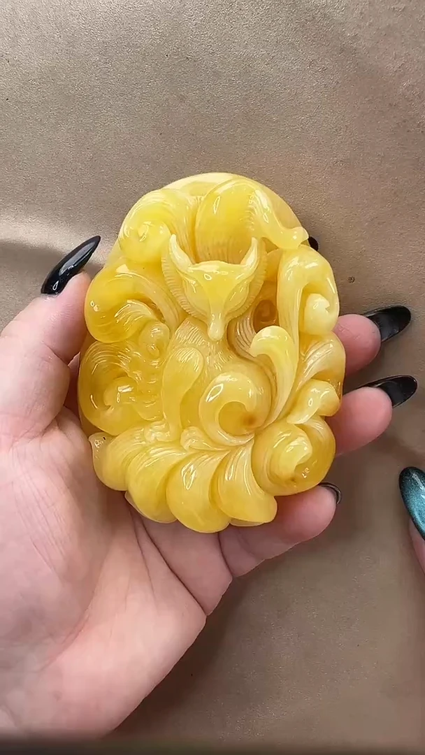 琥珀颈饰未镶嵌吊坠