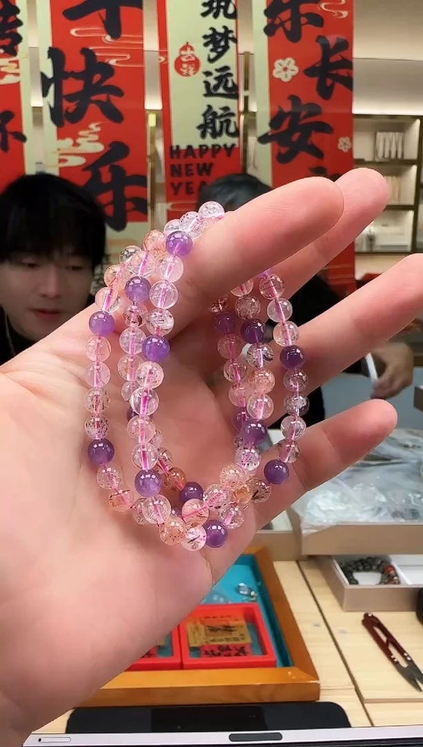 【闪购商品】水晶水晶多圈多样性发一件未镶嵌