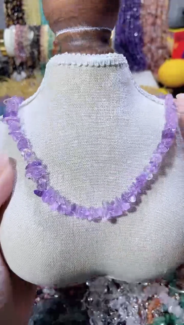 颈饰未镶嵌水晶紫黄晶项链