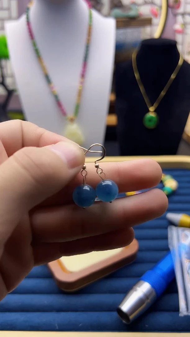 【闪购商品】翡翠耳饰14K金镶嵌E359