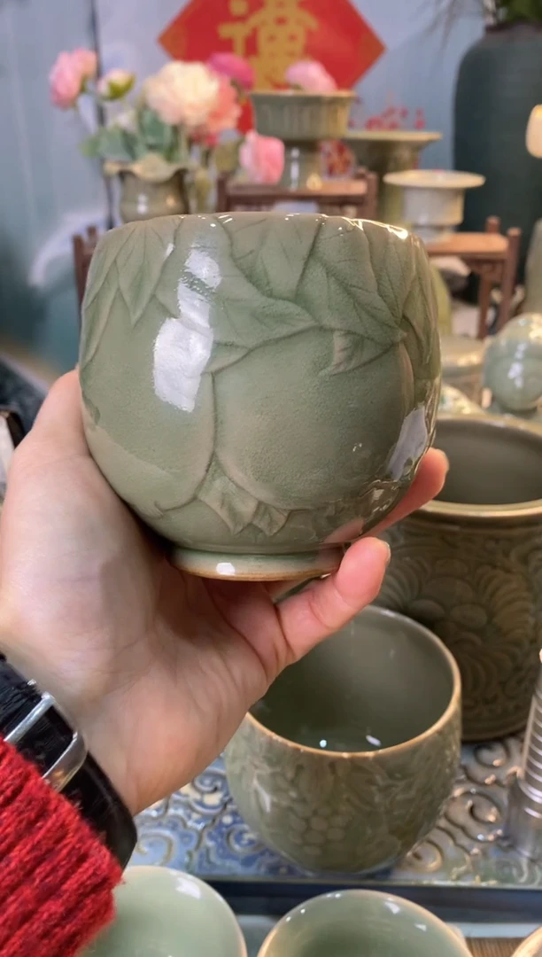 【闪购商品】90003手工干刻 主人缸杯【3只】