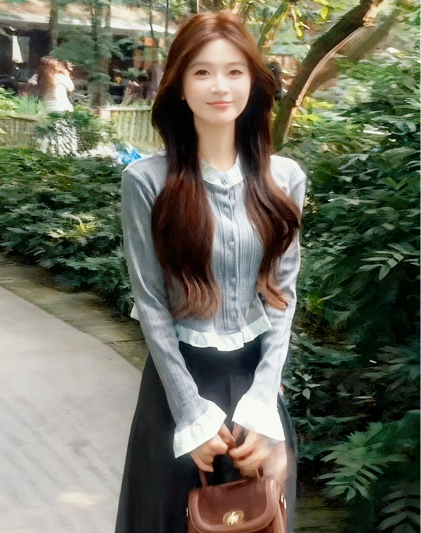 学院风灰色针织开衫连衣裙子女2025新款早秋韩系穿搭一整 套装