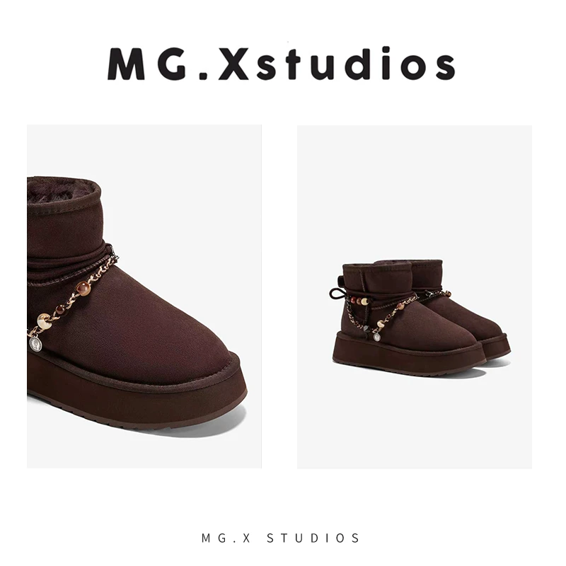 【冰岛秘境】MGX冬季保暖短筒休闲时尚百搭雪地靴M53D5367P0AT