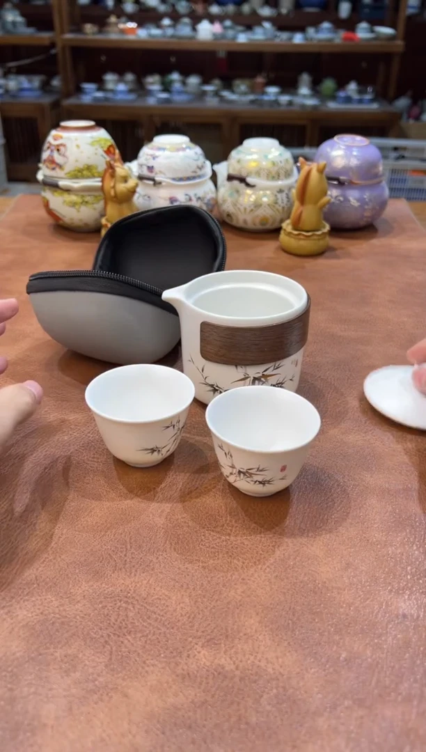 真的很便宜会开片的旅行茶具