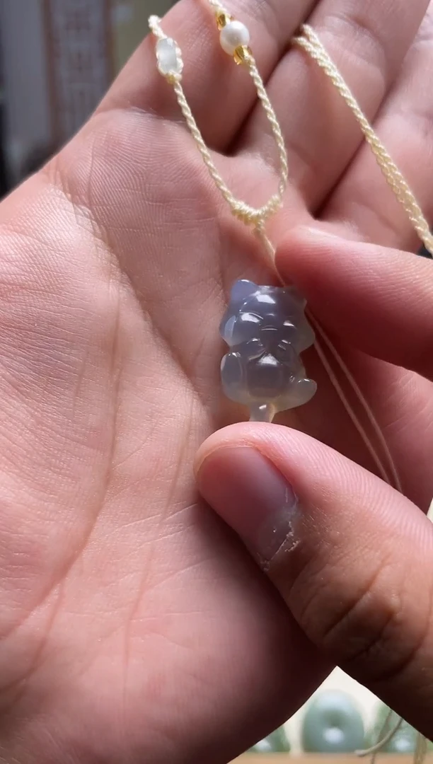 未镶嵌颈饰玛瑙/玉髓无***?小猫吊坠