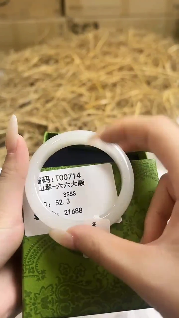 未镶嵌手镯石英质玉T00714