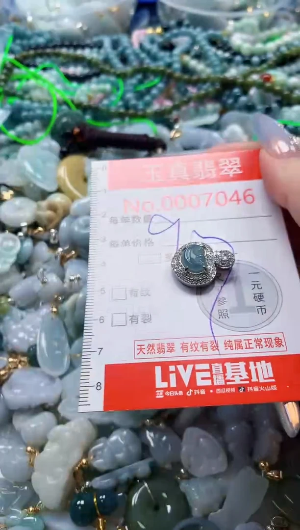 翡翠未镶嵌吊坠(不含链)7046