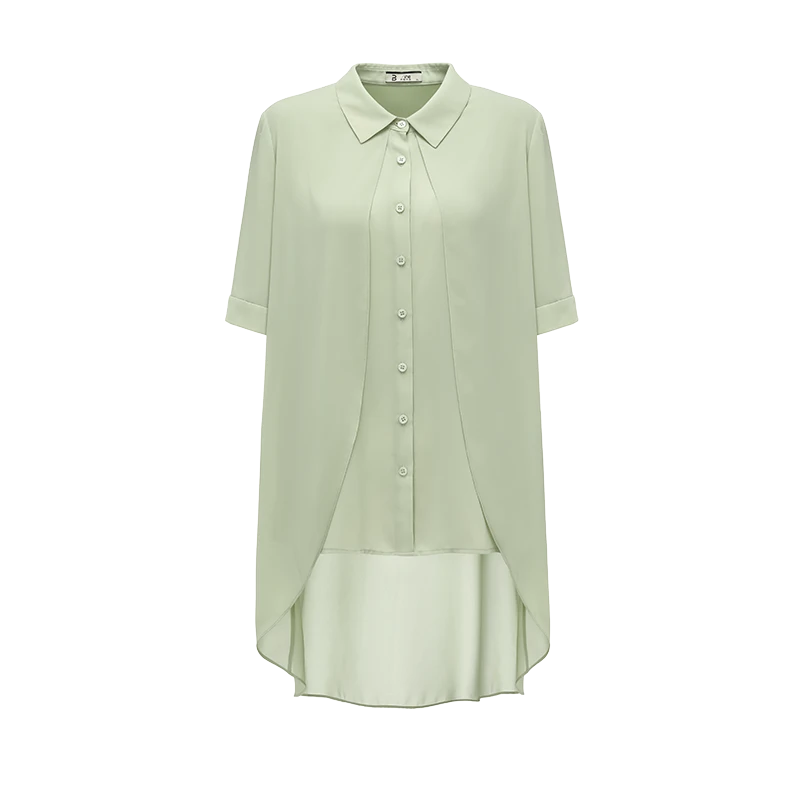 【炳瀚】25夏新款大码女装穿搭短袖衬衫BH225WGC15367