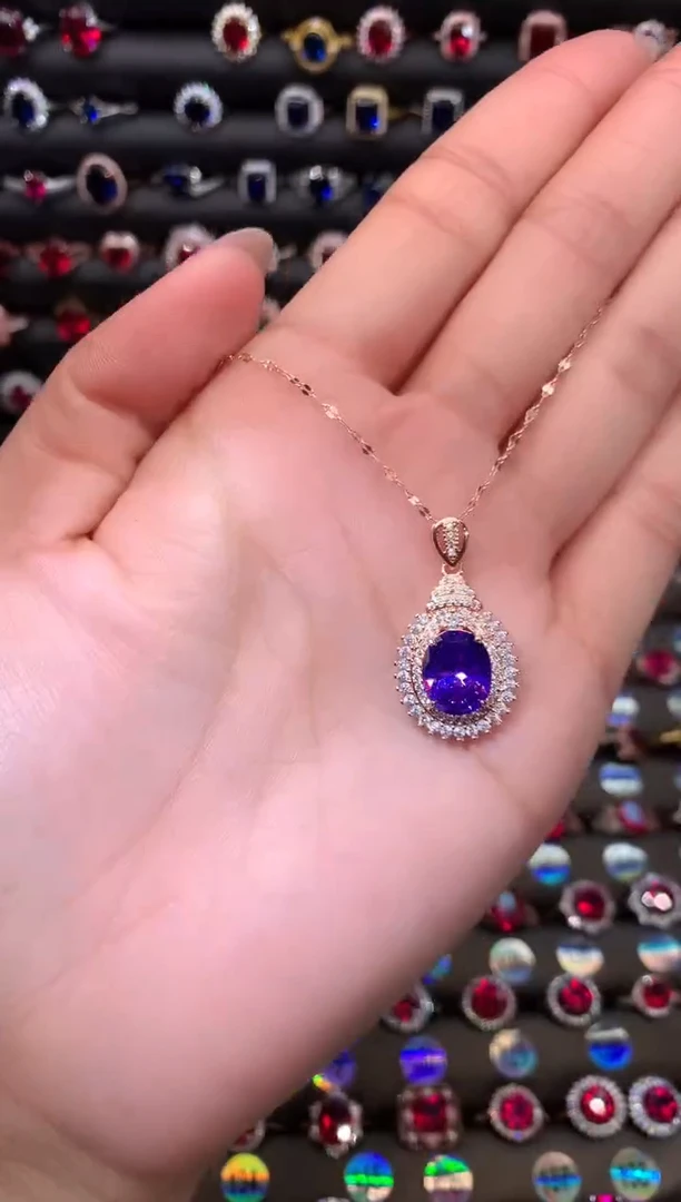 【闪购商品】水晶吊坠(赠链)银S925镶嵌11111