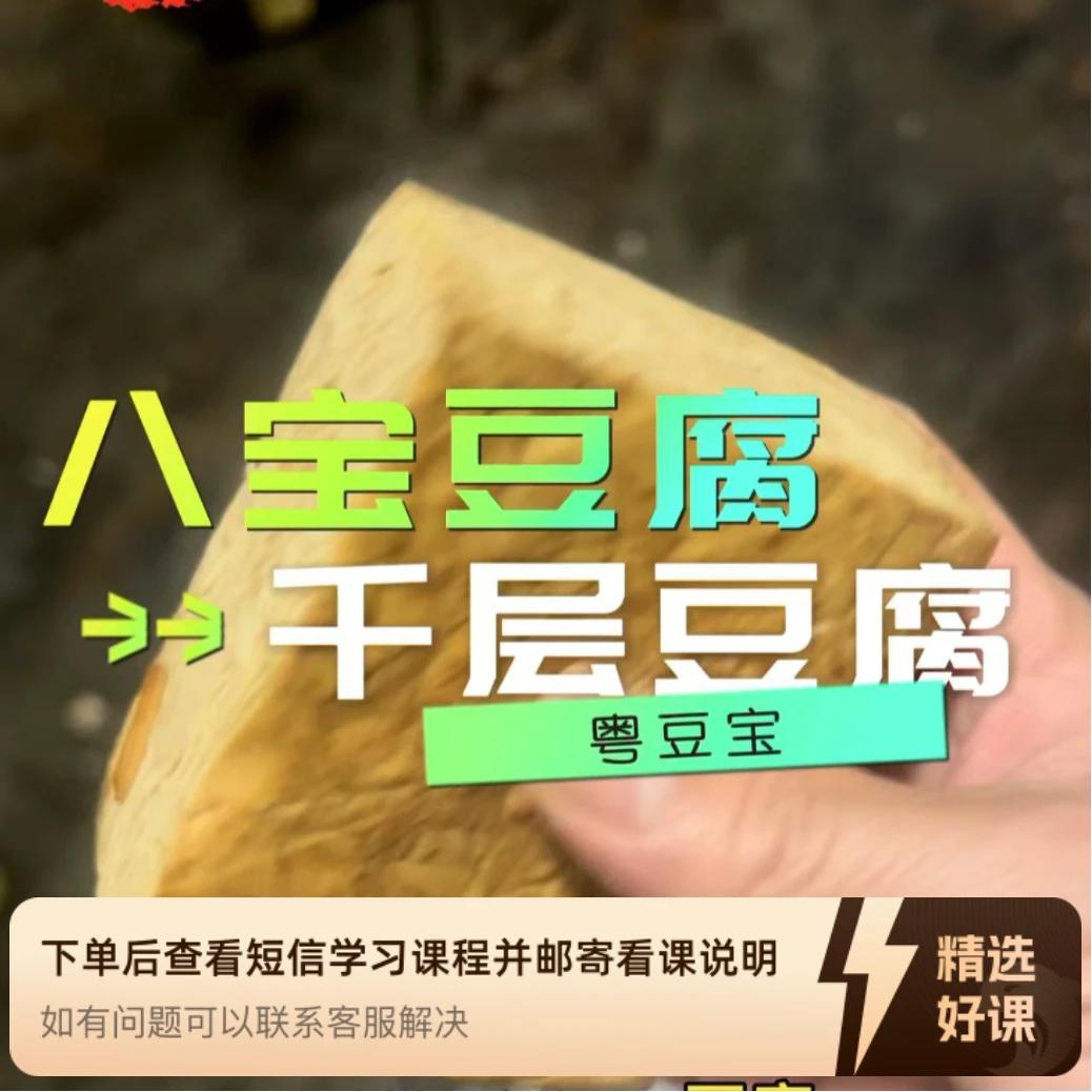 郭哥八宝豆腐（千层豆腐）技术线上视频课（留意短信解锁课程）