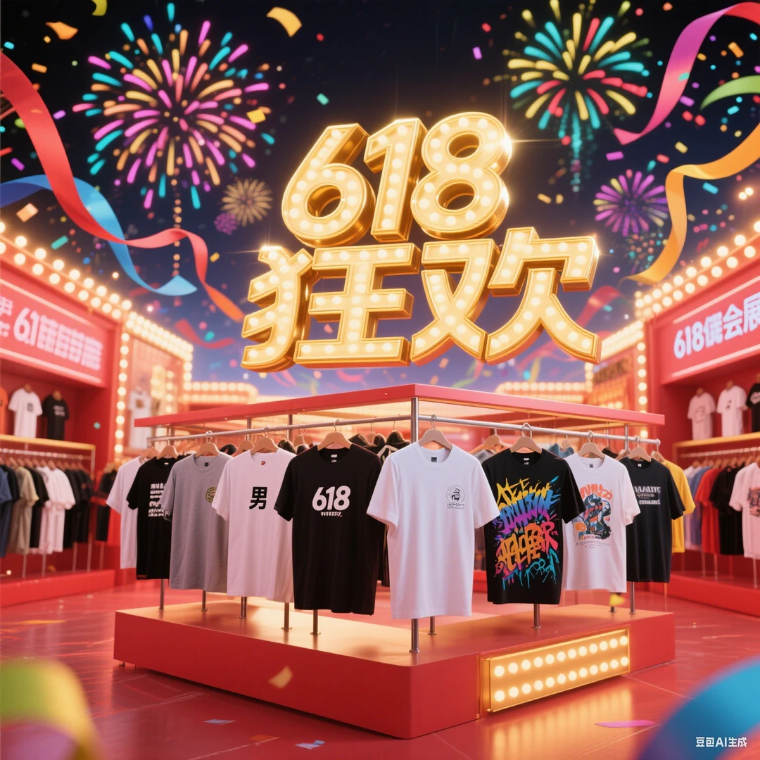 （集合）6.18大促销夏季复古宽松时尚休闲圆领印花潮流街头T恤