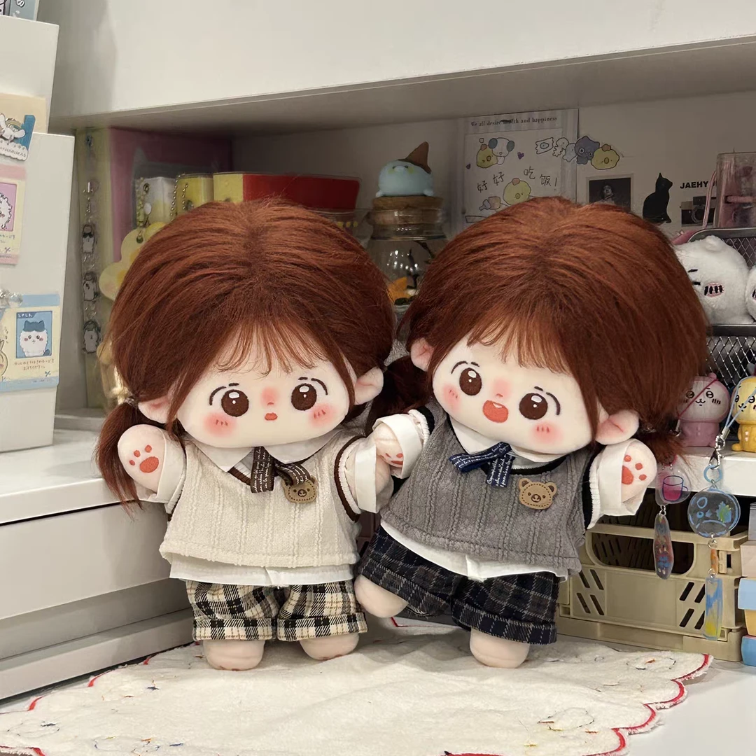 20cm娃衣棉花娃娃衣服韩高校服无属性套装春秋款学院风