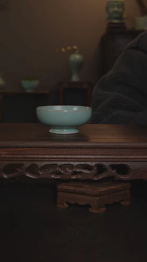 摆件瓷仿古釉手工主人杯