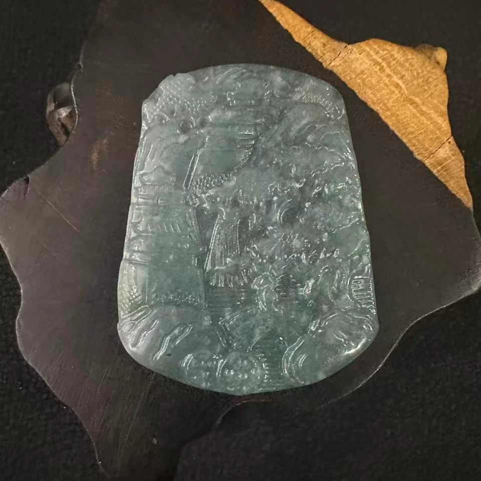 高端精美翡翠山水牌吊坠多样性随机发一