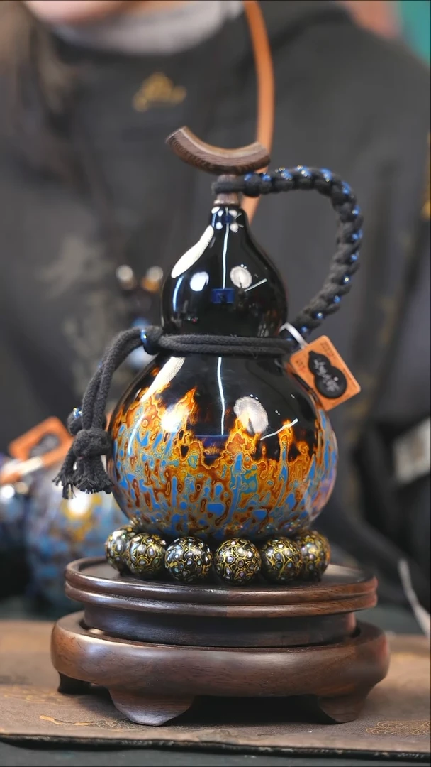 【闪购商品】YK145漆艺酒葫芦不包手串及旋转底座