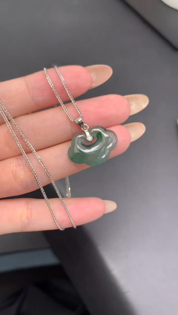 翡翠银S925镶嵌颈饰模式推广期48小时鉴赏期