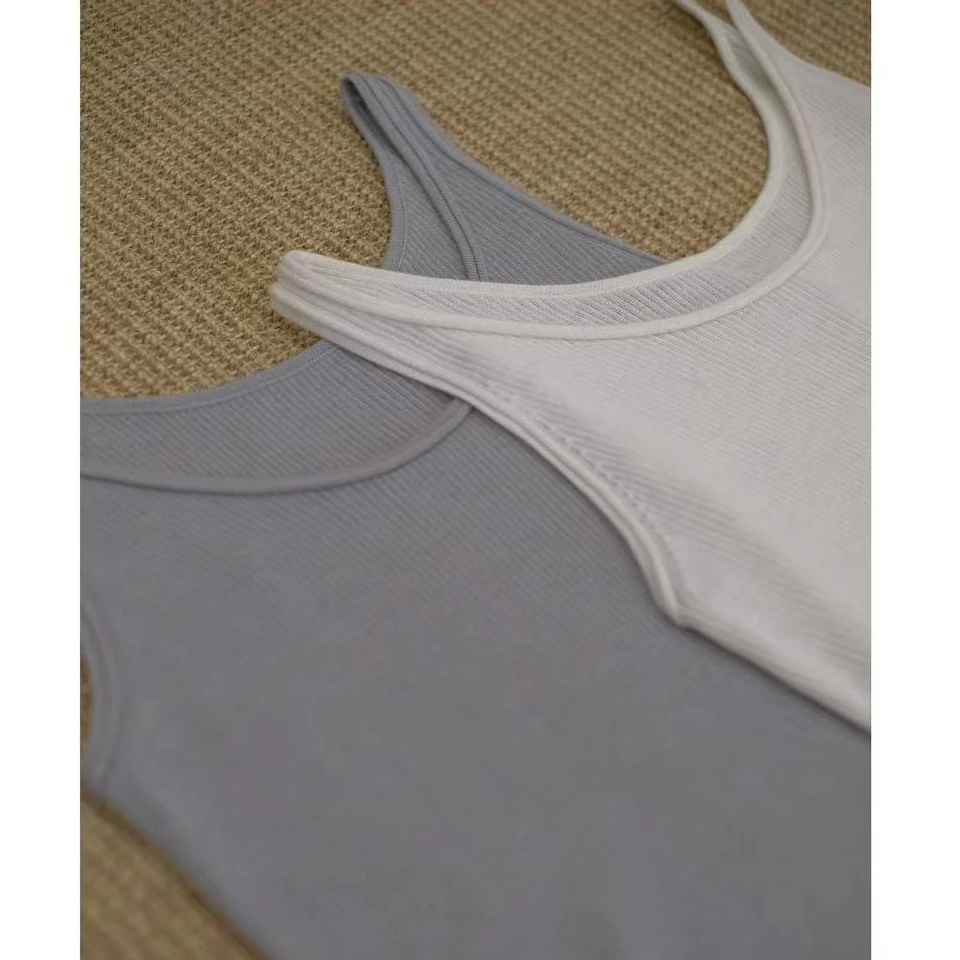 Dedicate献给原创女装/2025春季新品两色打底针织背心/