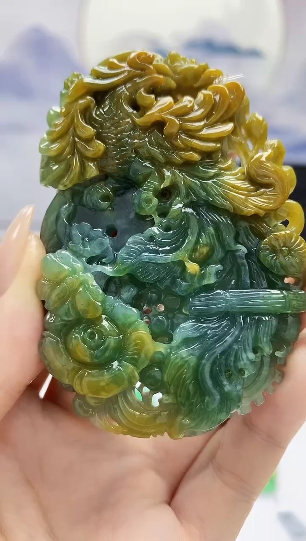 定制翡翠未镶嵌5145jw-毛货挂件47