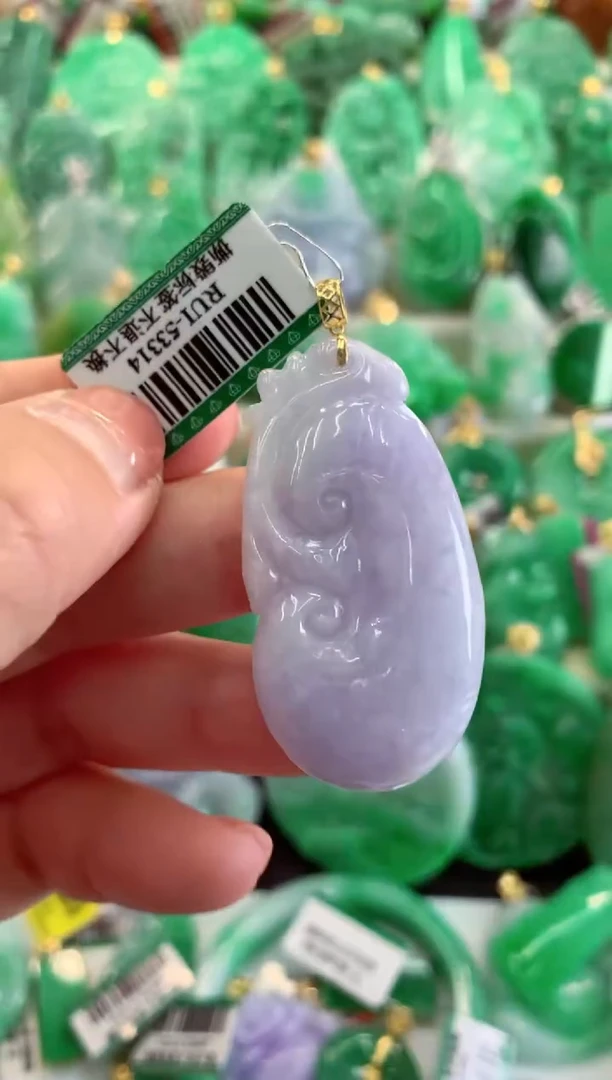 【闪购商品】翡翠吊坠(不含链)18K金镶嵌挂件