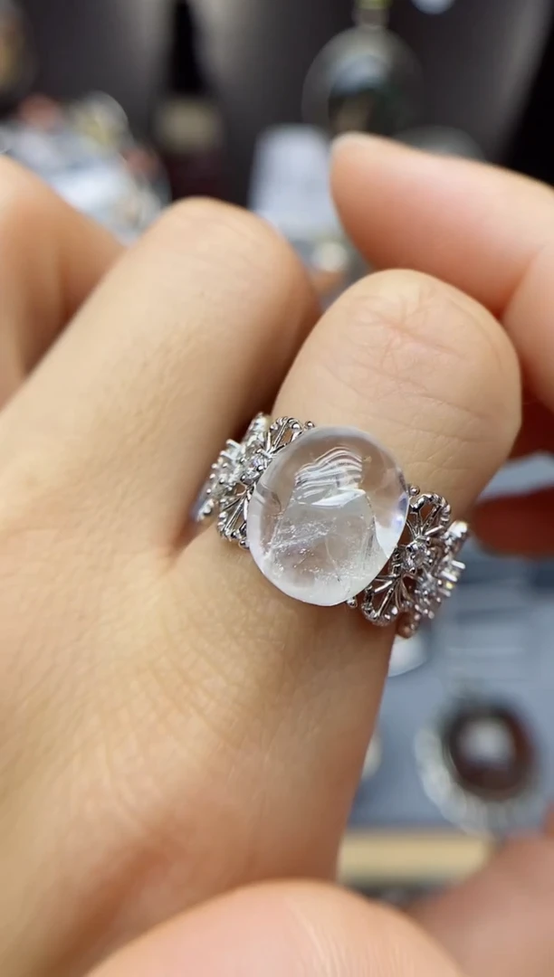 银S925镶嵌珠宝半成品水晶全**冰定制