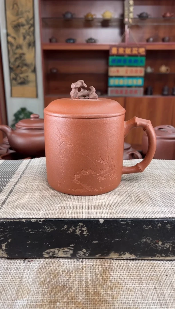 茶杯紫砂降坡泥太湖石趣杯泡沫装