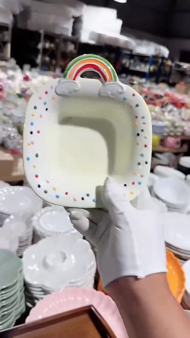 瓷片波点手柄微瑕 凑满20元包邮