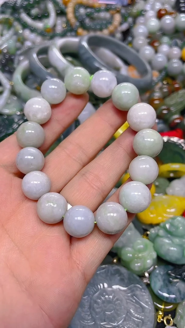 颈饰未镶嵌翡翠13mm/ P /翡翠A货，一件也是批发价