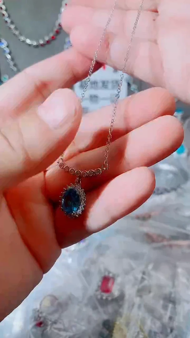 海蓝宝石颈饰未镶嵌海蓝宝665