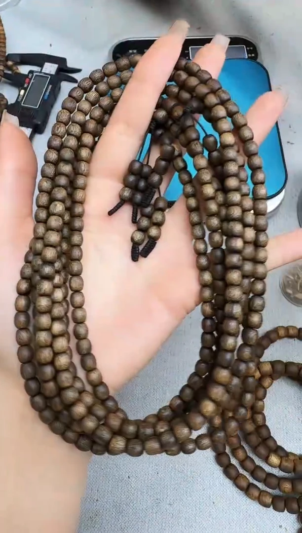 沉香手串0721紫棋鼓珠沉水多圈多样性发一