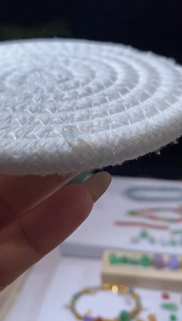 未镶嵌定制翡翠卡4.1鼓珠 福利不退不换