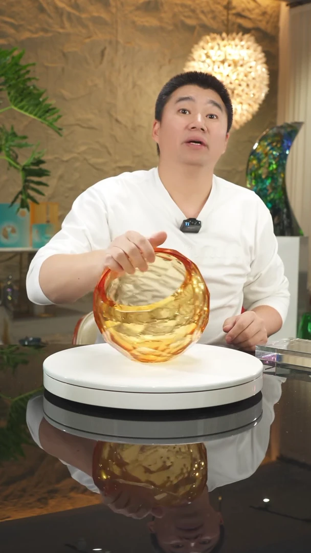 【闪购商品】摆件福利琥珀切面果碗
