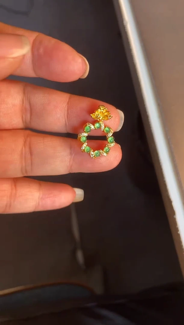 吊坠(不含链)银S925镶嵌翡翠1