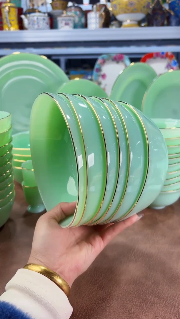 玉瓷6.5英寸面碗6个