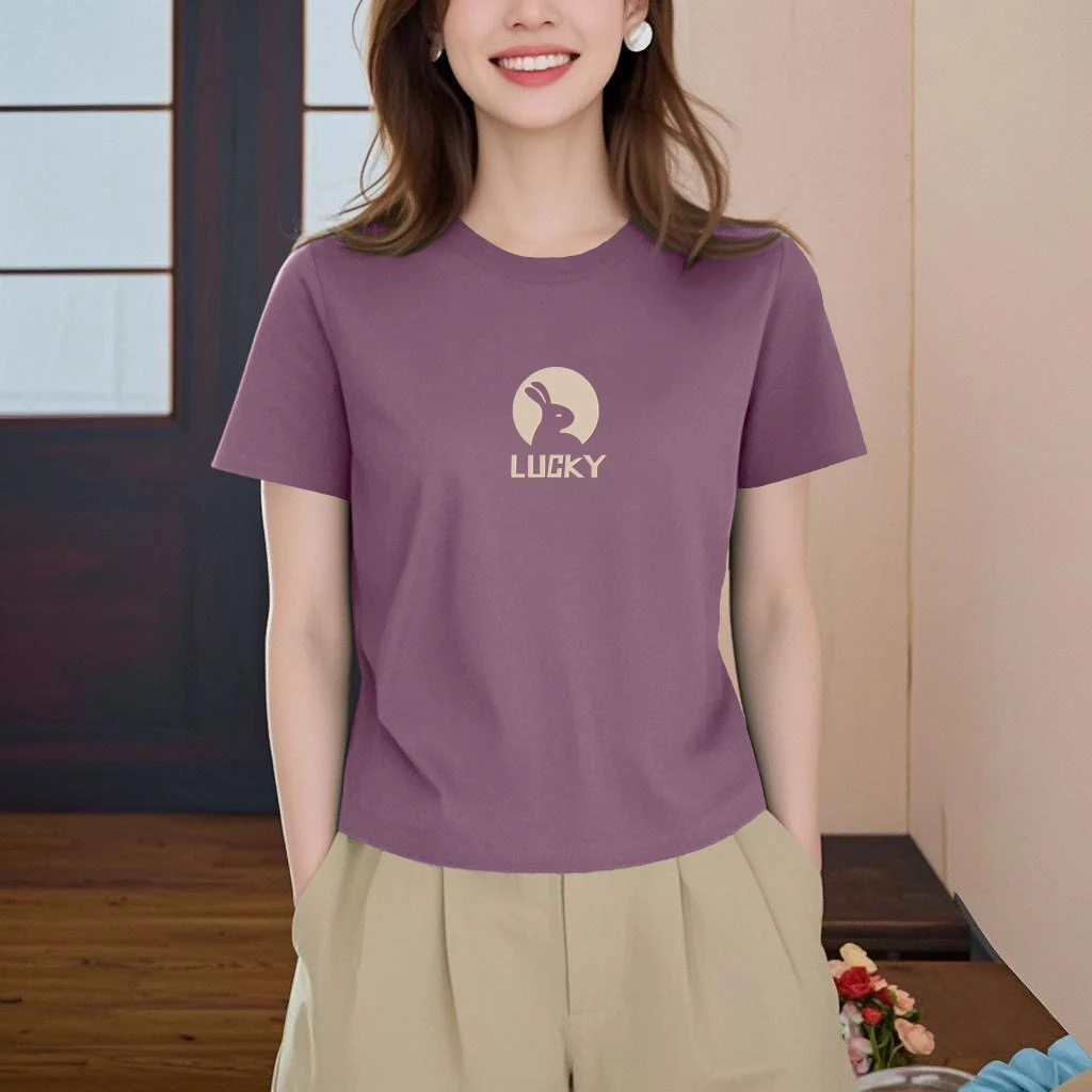 t恤韩版短袖时尚女士休闲百搭正肩显瘦潮流圆领通勤洋气气质上衣