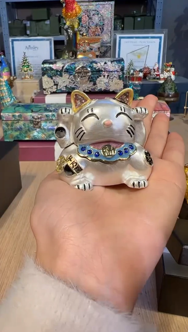 【闪购商品】杯265银白小号招财猫