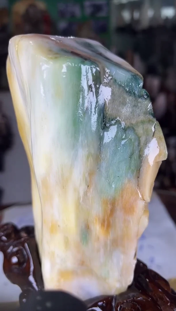 未镶嵌珠宝奇石硅化玉缅甸天然树化玉精品居家摆件