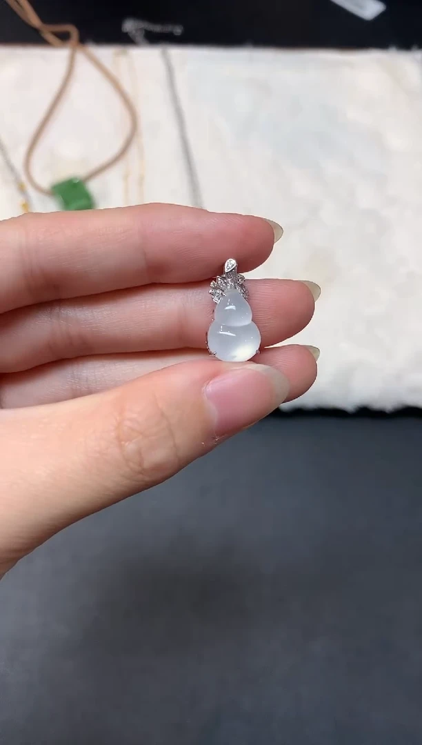 吊坠(不含链)18K金镶嵌翡翠W351|2980